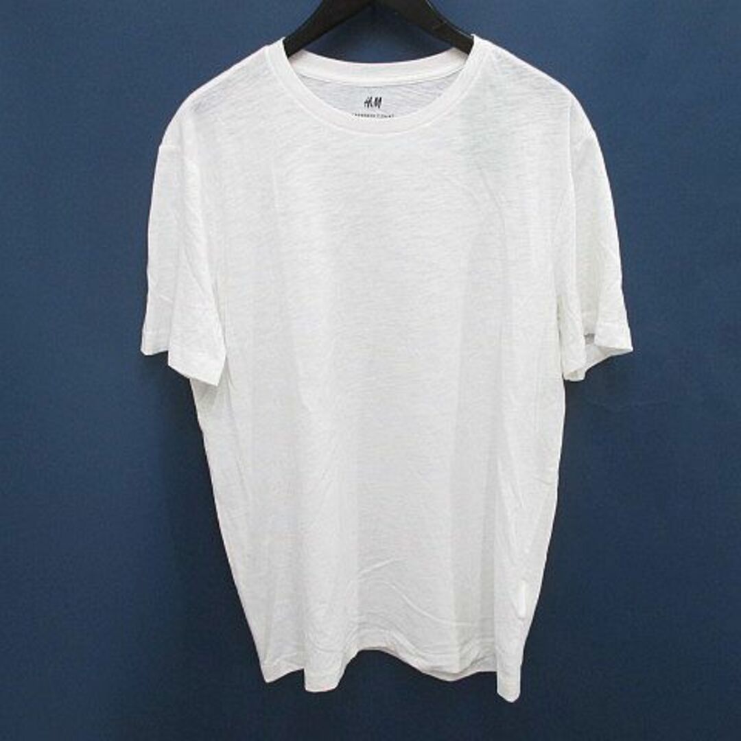 H&M(エイチアンドエム)のエイチ&エム 半袖 Tシャツ カットソー M 白 ホワイト 透け感 綿 コットン メンズのトップス(Tシャツ/カットソー(半袖/袖なし))の商品写真