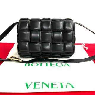 ボッテガヴェネタ(Bottega Veneta)の極 美品 希少品 BOTTEGA VENETA ボッテガヴェネタ パデット カセット レザー 本革 ミニ ショルダーバッグ ポシェット ブラック 33973(ショルダーバッグ)