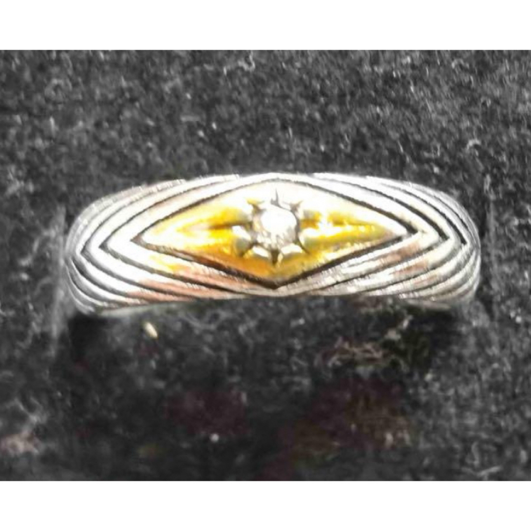 素銀　個性　波縞　開口　指輪　リング メンズのアクセサリー(リング(指輪))の商品写真