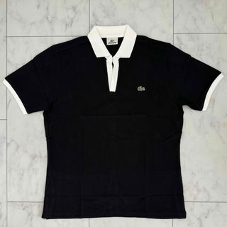 ラコステ(LACOSTE)の新品未使用★ラコステ★バイカラーポロシャツブラック黒襟白Lサイズ4LACOSTE(ポロシャツ)