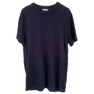 MONCLER - MONCLER モンクレール サイドロゴ 刺繍ロゴ Tシャツ ブラック L