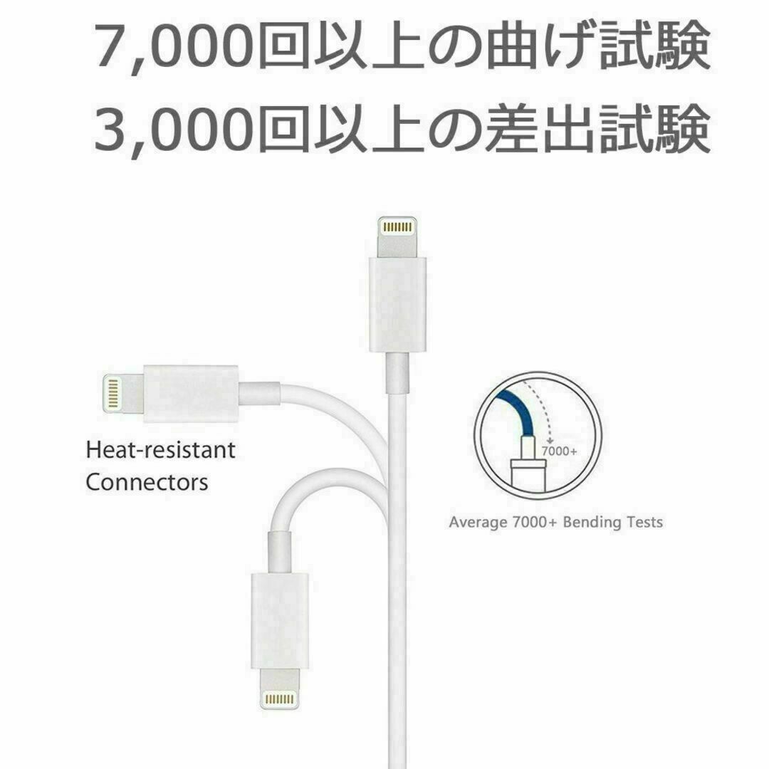 2m iPhoneケーブル 2本 ライトニングケーブル 工場取り寄せ品 AB スマホ/家電/カメラのスマートフォン/携帯電話(バッテリー/充電器)の商品写真