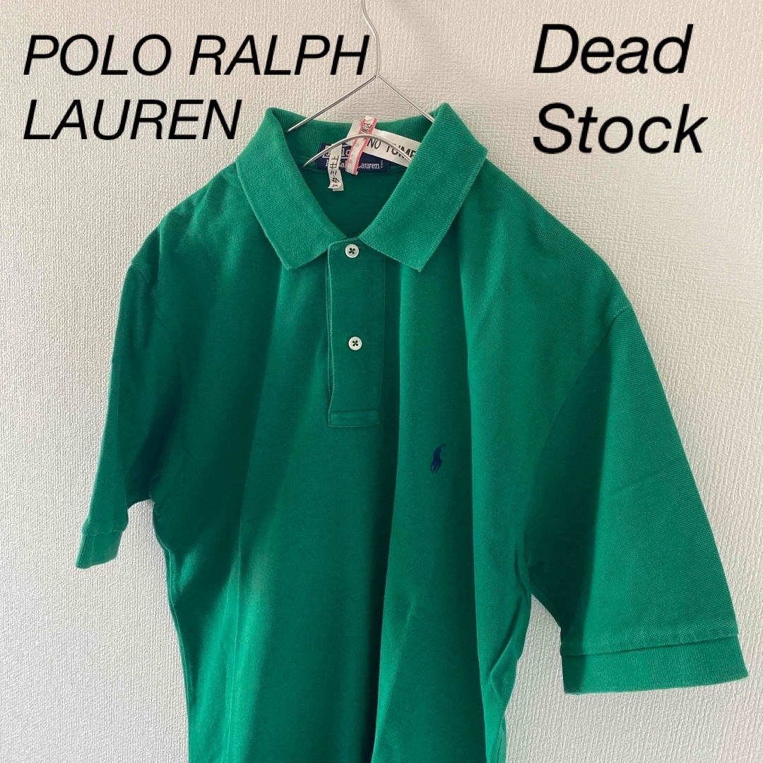 POLO RALPH LAUREN(ポロラルフローレン)のDeadStock90sRalphLaurenラルフローレンポロシャツグリーン緑 メンズのトップス(ポロシャツ)の商品写真
