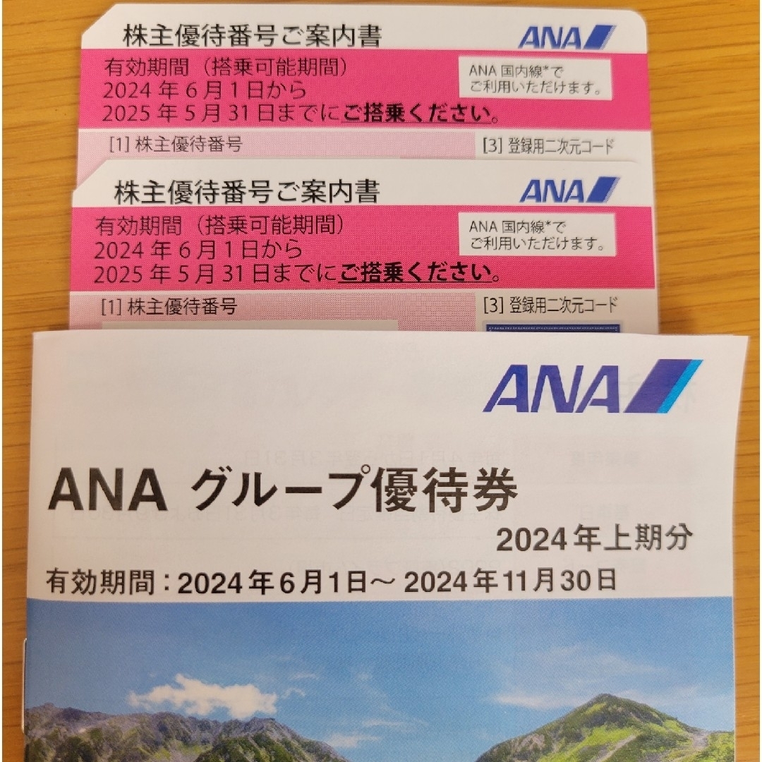 ANA 株主優待券　2枚　冊子1冊 チケットの優待券/割引券(その他)の商品写真