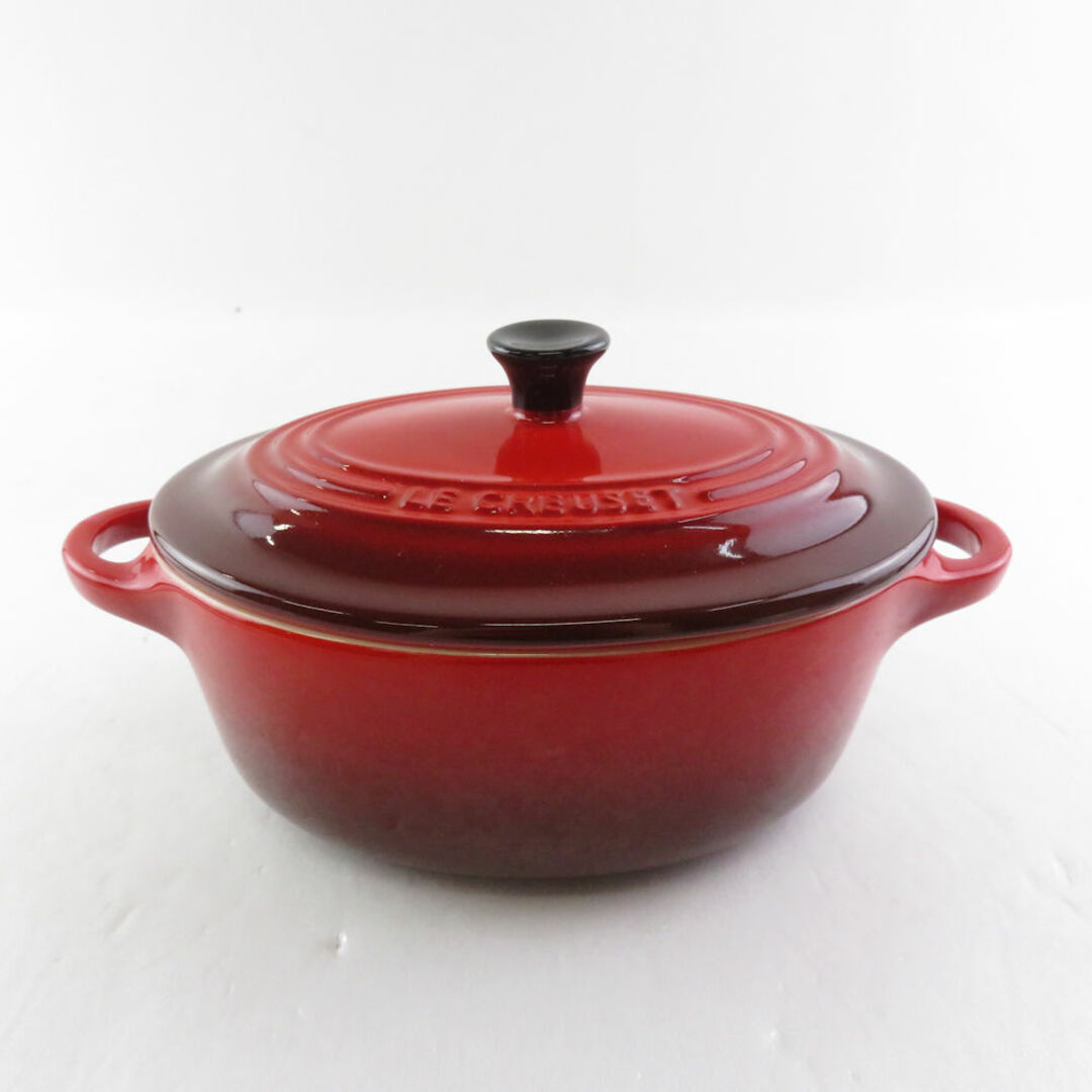 LE CREUSET(ルクルーゼ)の美品 Le Creuset ルクルーゼ シグニチャーココットオーバル 両手鍋 17cm 料理 キッチン 調理器具 SU7056S  インテリア/住まい/日用品のキッチン/食器(鍋/フライパン)の商品写真