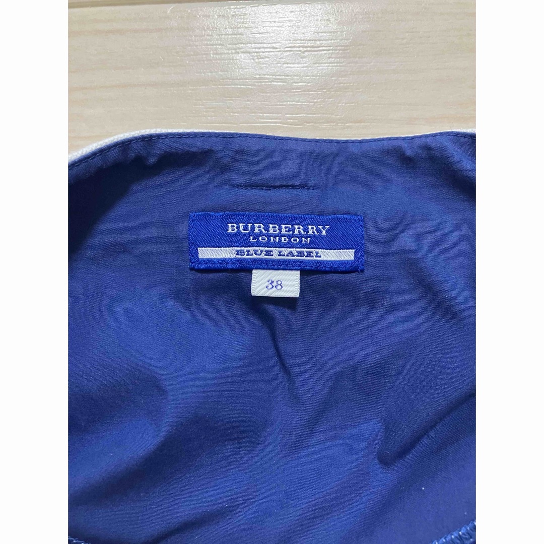 BURBERRY BLUE LABEL(バーバリーブルーレーベル)のバーバリーブルーレーベル ワンピース 38サイズ ボーダー レディースのワンピース(ミニワンピース)の商品写真