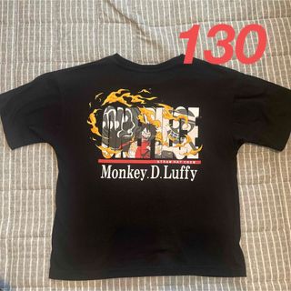 シマムラ(しまむら)の130 Tシャツ　ワンピース　ルフィ　onepiece 半袖(Tシャツ/カットソー)