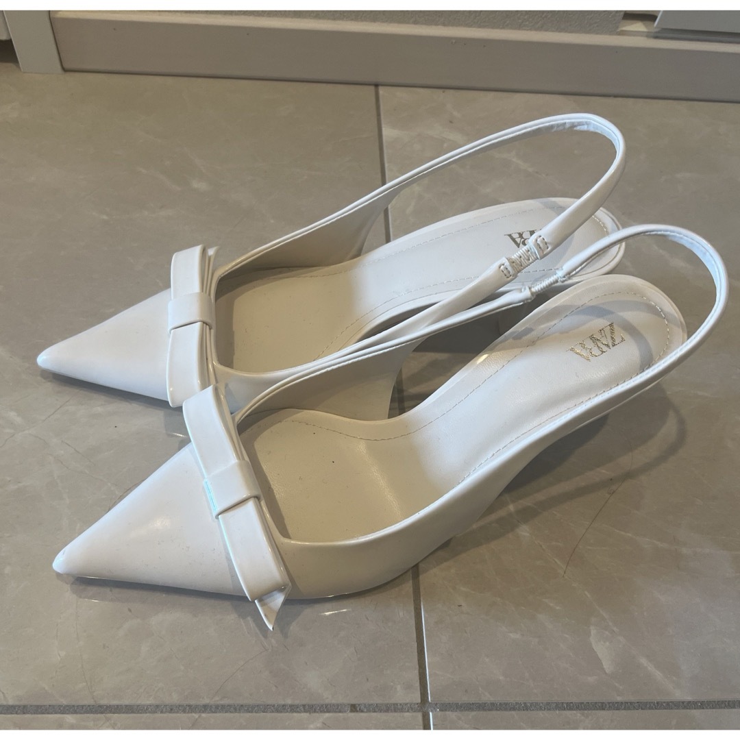 ZARA(ザラ)のZARA リボンパンプス　ミュール レディースの靴/シューズ(サンダル)の商品写真