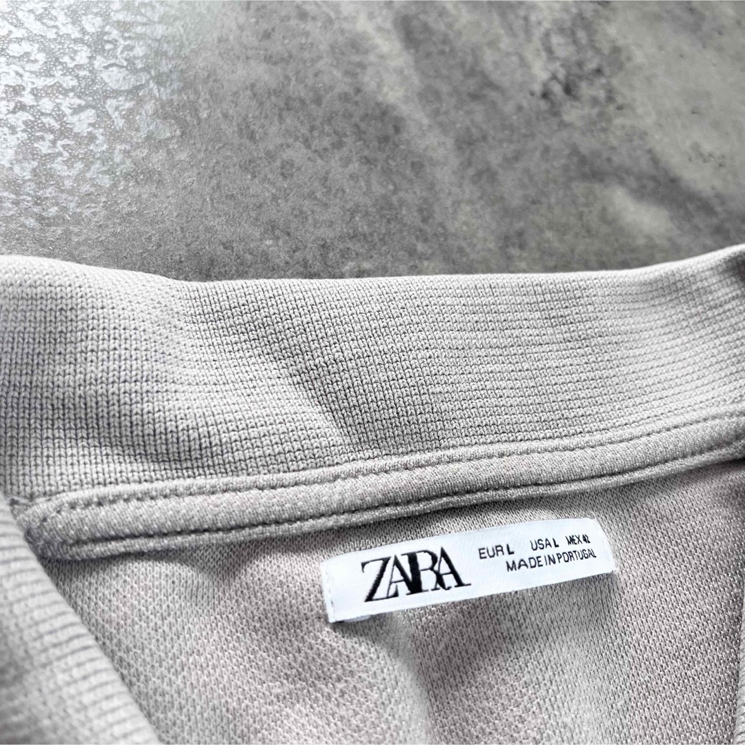 ZARA(ザラ)のZARA ザラ　MAN オーバーサイズ　ポロシャツ　L グレー メンズのトップス(ポロシャツ)の商品写真