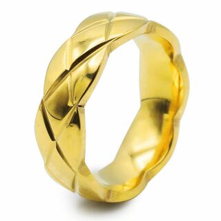 キルティングリング 5.5mm ゴールド ステンレス 指輪 レディース(リング(指輪))