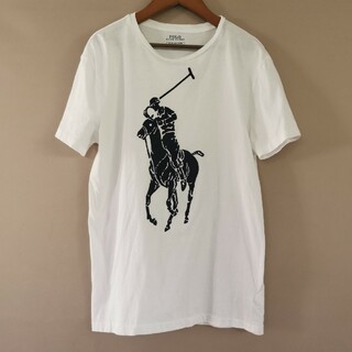 POLO RALPH LAUREN - 美品 ポロラルフローレン ポニーロゴ 半袖Tシャツ 白 xs