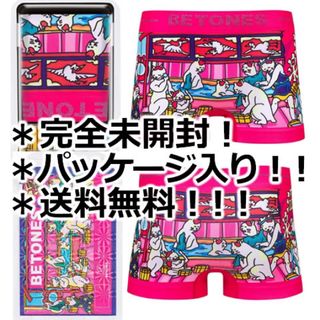 ビトーンズ(BETONES)のビトーンズ BETONS 猫温泉 PINK メンズ ボクサーパンツ(ボクサーパンツ)