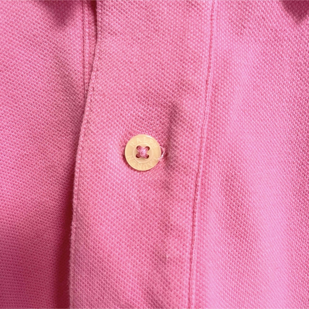 Ralph Lauren(ラルフローレン)のRALPH LAUREN ラルフローレン　半袖ポロシャツ　ピンク　刺繍ロゴ レディースのトップス(ポロシャツ)の商品写真