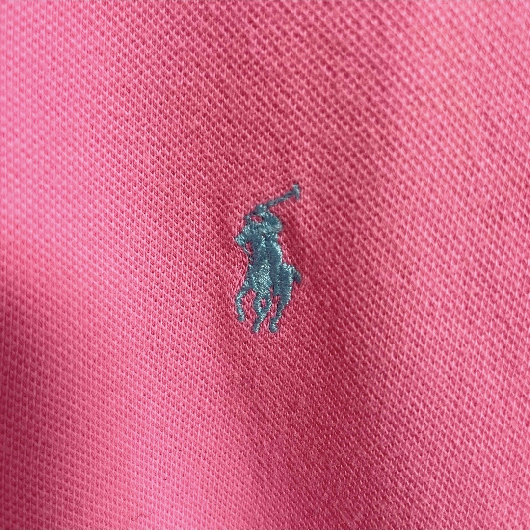Ralph Lauren(ラルフローレン)のRALPH LAUREN ラルフローレン　半袖ポロシャツ　ピンク　刺繍ロゴ レディースのトップス(ポロシャツ)の商品写真
