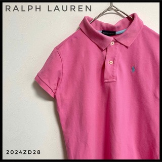 ラルフローレン(Ralph Lauren)のRALPH LAUREN ラルフローレン　半袖ポロシャツ　ピンク　刺繍ロゴ(ポロシャツ)