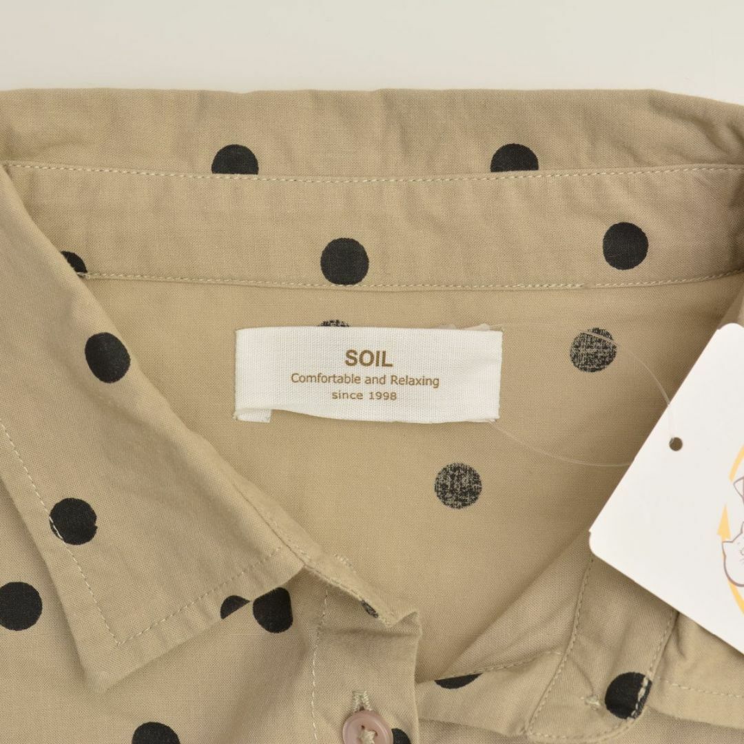 SOIL(ソイル)の【SOIL】40s ポプリン ドットプリントレギュラーカラードレス レディースのワンピース(ロングワンピース/マキシワンピース)の商品写真