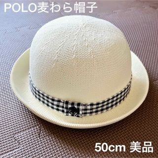 ポロ(POLO（RALPH LAUREN）)の【美品】POLO 麦わら帽子 キッズ ガールズ(帽子)