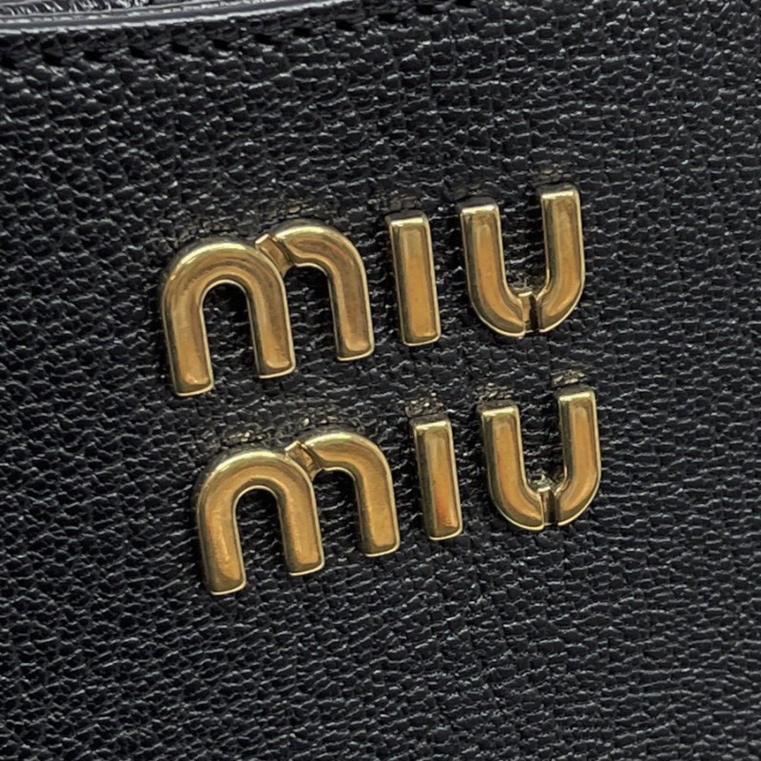 miumiu(ミュウミュウ)のミュウミュウ MIUMIU バッグ ショルダーバッグ マドラスレザー ブラック 黒 ゴールド金具 ハンドバッグ レディースのバッグ(ショルダーバッグ)の商品写真