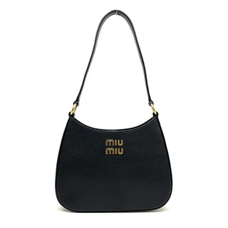 miumiu - ミュウミュウ MIUMIU バッグ ショルダーバッグ マドラスレザー ブラック 黒 ゴールド金具 ハンドバッグ
