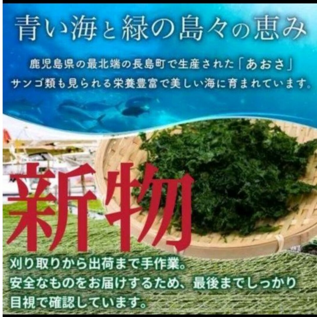 4月22日収穫終了 鹿児島県長島町産あおさ あおさのり 乾燥あおさ 食品/飲料/酒の食品(野菜)の商品写真