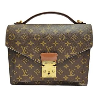 ルイヴィトン(LOUIS VUITTON)のLOUIS VUITTON ルイヴィトン M51185 モノグラム モンソー セカンドバッグ ハンドバッグ ゴールド金具 【中古品】 U2312K11a(セカンドバッグ/クラッチバッグ)