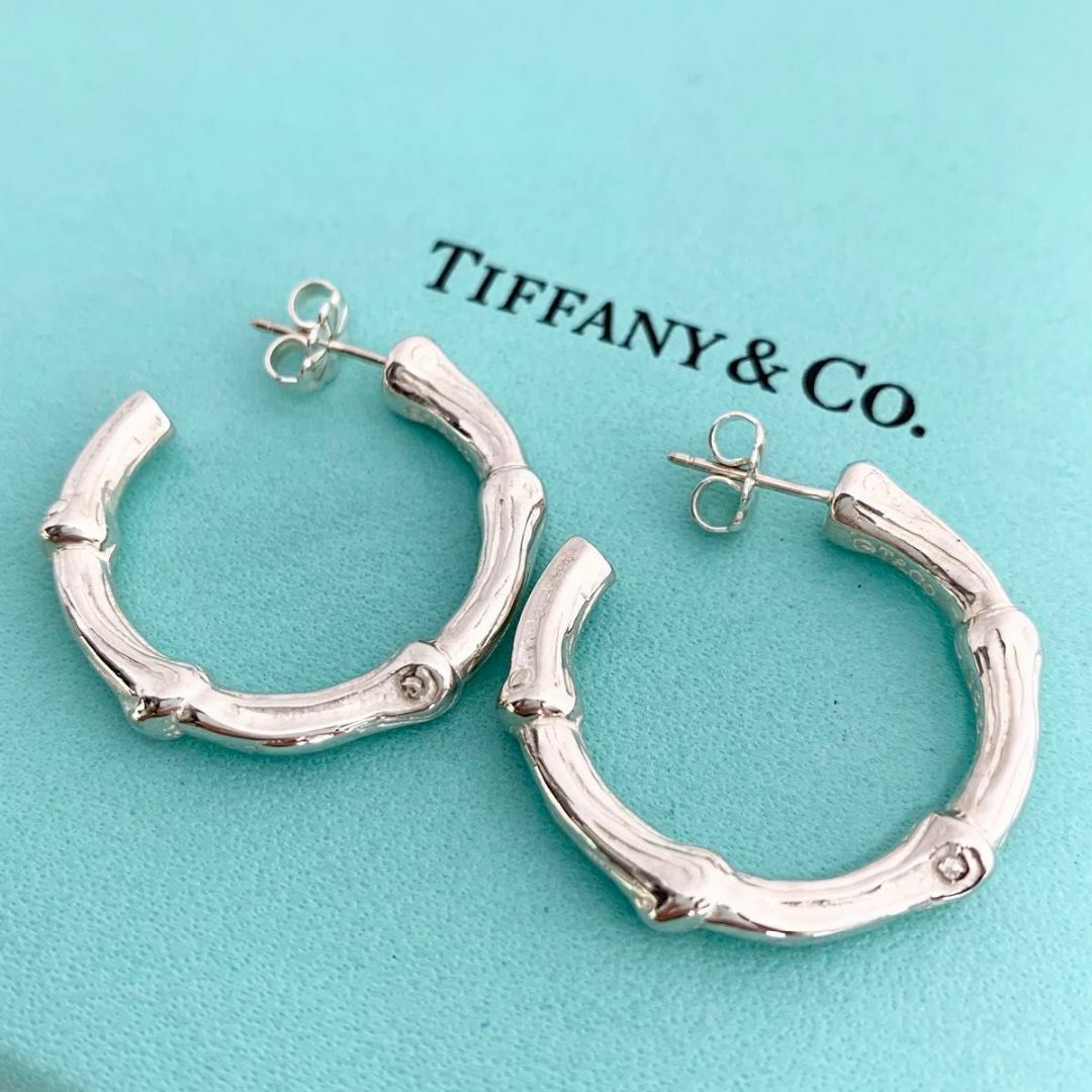 Tiffany & Co.(ティファニー)のティファニー 新品仕上げ バンブー ラージ フープ ピアス 廃盤 ds22 レディースのアクセサリー(ピアス)の商品写真