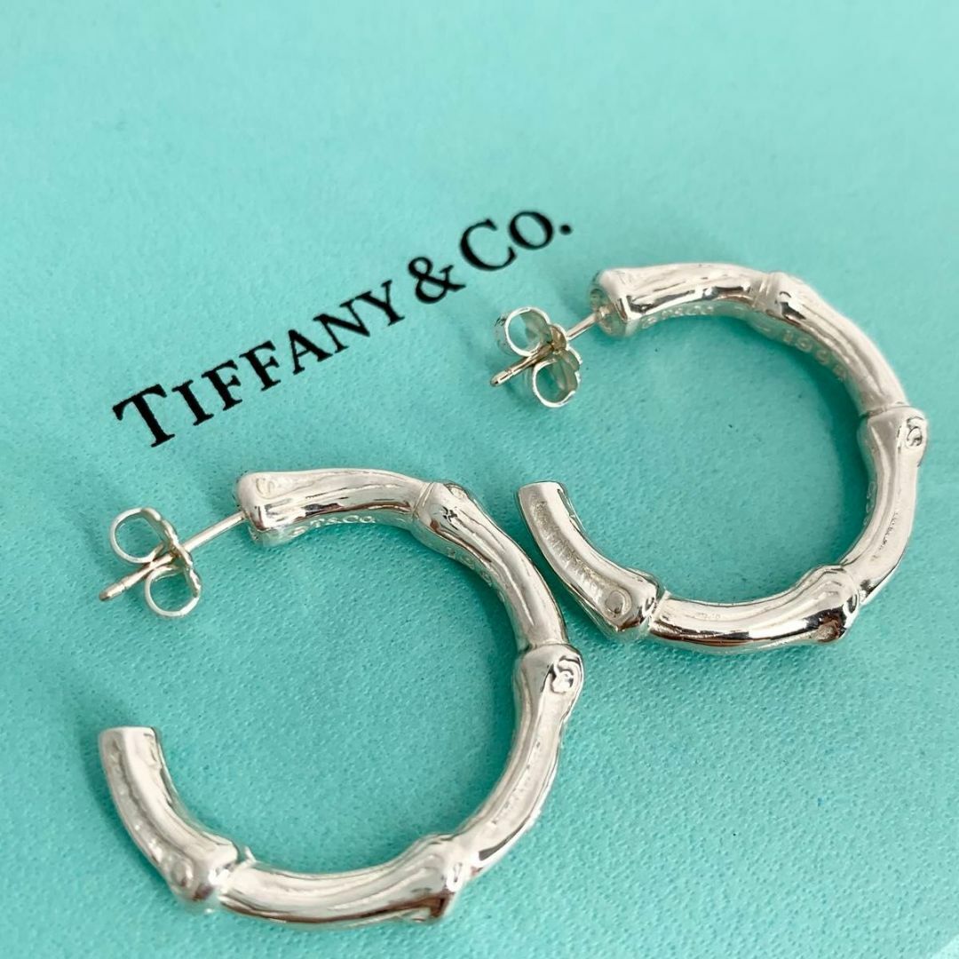 Tiffany & Co.(ティファニー)のティファニー 新品仕上げ バンブー ラージ フープ ピアス 廃盤 ds22 レディースのアクセサリー(ピアス)の商品写真