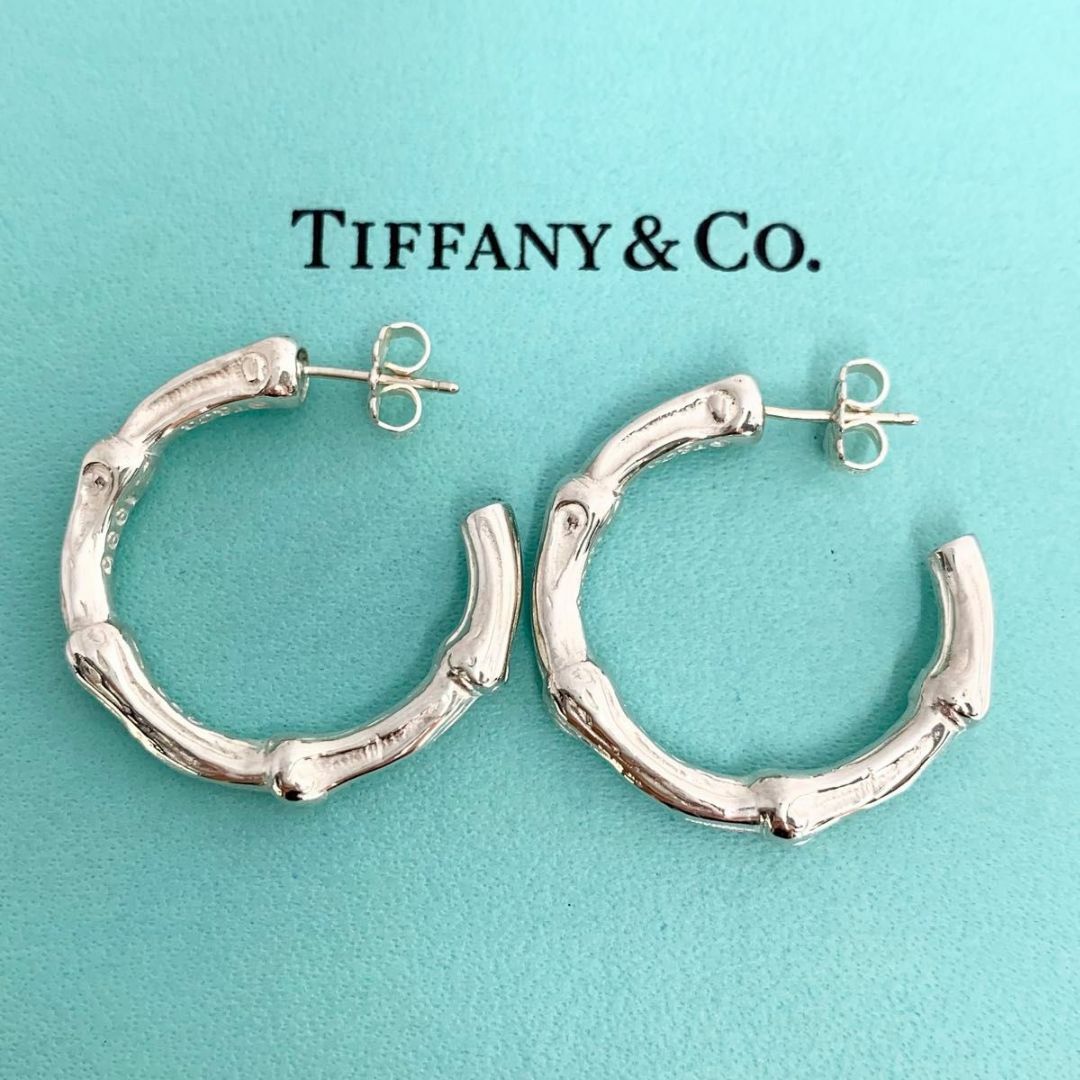 Tiffany & Co.(ティファニー)のティファニー 新品仕上げ バンブー ラージ フープ ピアス 廃盤 ds22 レディースのアクセサリー(ピアス)の商品写真