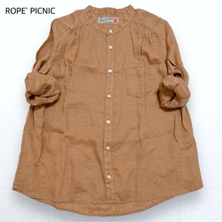 Rope' Picnic - 極美品＊ロペピクニック バンドカラーシャツ フレンチリネン100% 七分袖 38