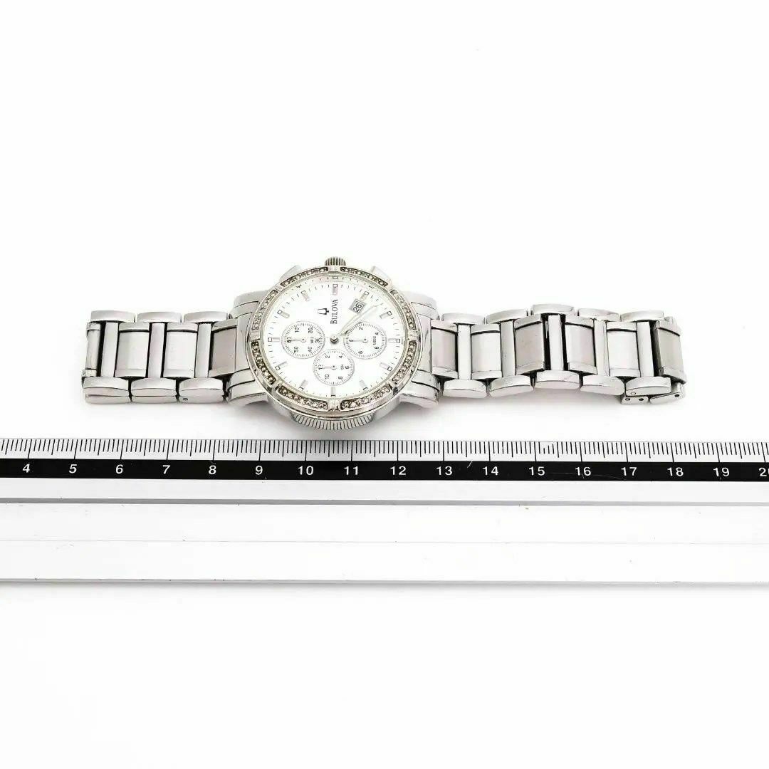 Bulova(ブローバ)の《希少》 BULOVA 腕時計 シルバー ダイヤモンド メンズ クロノグラフ r メンズの時計(腕時計(アナログ))の商品写真