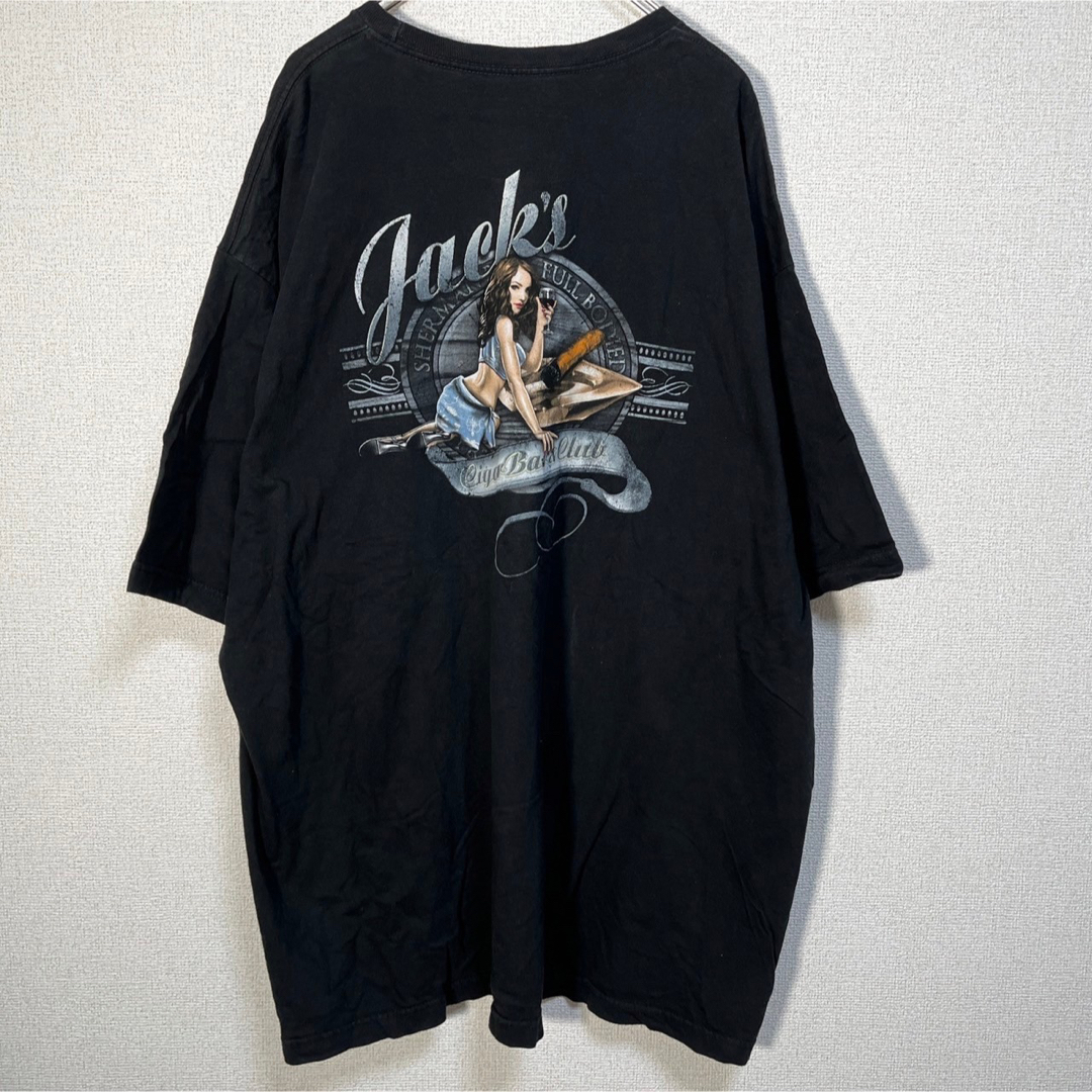 【メキシコ製】半袖Tシャツ　黒T　セクシー女性　シガーバー　葉巻　ブラック32 メンズのトップス(Tシャツ/カットソー(半袖/袖なし))の商品写真