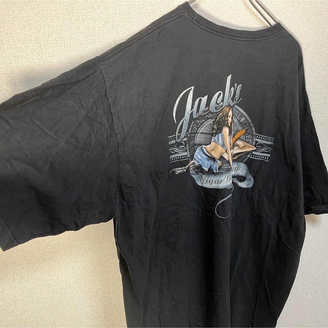 【メキシコ製】半袖Tシャツ　黒T　セクシー女性　シガーバー　葉巻　ブラック32 メンズのトップス(Tシャツ/カットソー(半袖/袖なし))の商品写真