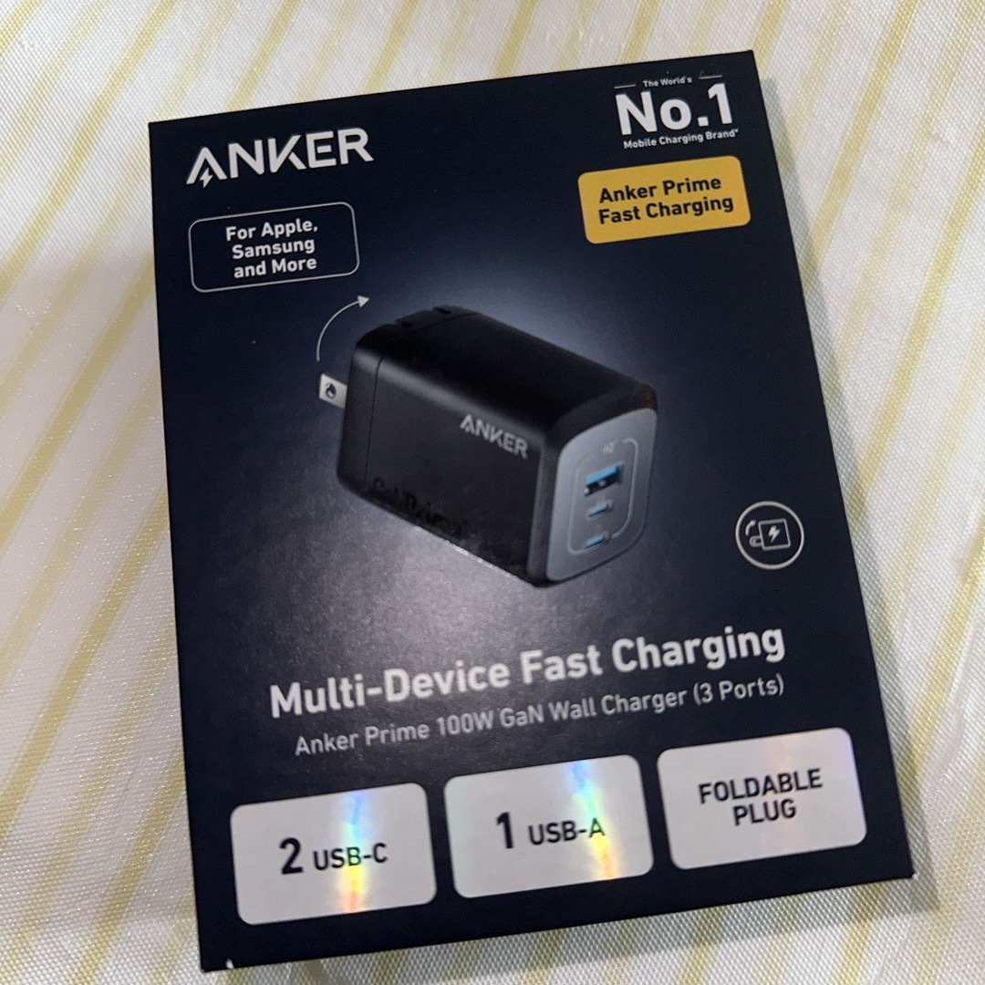 Anker(アンカー)の【新品】Anker  USB急速充電器  ブラック　１個 スマホ/家電/カメラのPC/タブレット(PC周辺機器)の商品写真