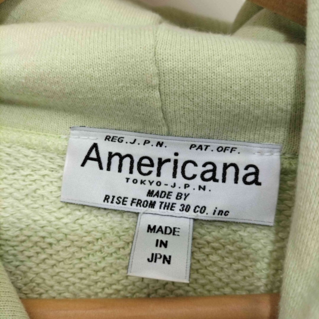 AMERICANA(アメリカーナ)のAmericana(アメリカーナ) ロゴ刺繍 パステルグリーン プルオーバー レディースのトップス(パーカー)の商品写真