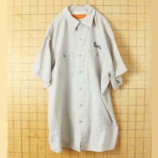 ラングラー(Wrangler)の70s80sUSA製REDKAPチェーンステッチワークシャツグレーXL ss66(シャツ)