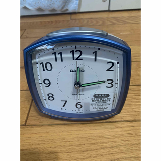 カシオ(CASIO)のカシオ 電波置時計 ブルー TQ-740J-2JF(1コ入)(置時計)