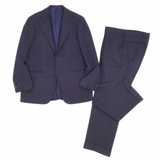 美品 リングヂャケット RING JACKET セットアップ スーツ ジャケット スラックスパンツ ストライプ ウール メンズ 46(セットアップ)