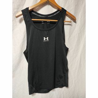 アンダーアーマー(UNDER ARMOUR)のアンダーアーマー ノースリーブ タンクトップ コンプレッション 黒 メンズ M(Tシャツ/カットソー(半袖/袖なし))