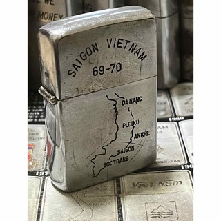 ジッポー(ZIPPO)の【ベトナムZIPPO】本物 1969年製ベトナムジッポー「ベトナム地図」SAIG(タバコグッズ)