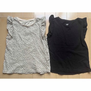 H&M - 【90cm】H&Mベビー　フリルTシャツ　2枚セット