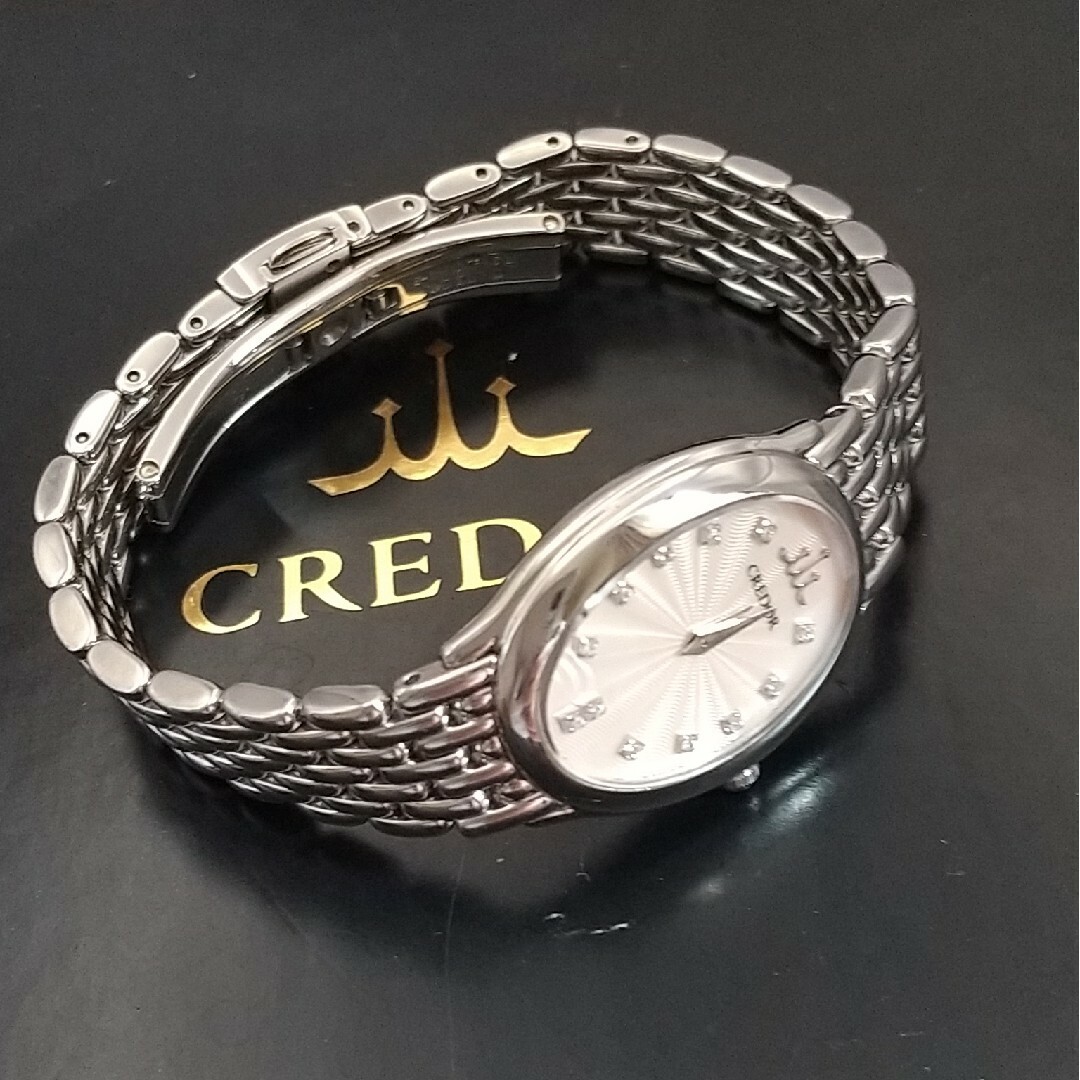 CREDOR(クレドール)のクレドール シグノ 美品 12Pダイヤモンド 桜色文字盤 レディースクォーツ レディースのファッション小物(腕時計)の商品写真