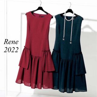 René - 新品未使用 Rene♡ 2022年 リネンライクティアードワンピース