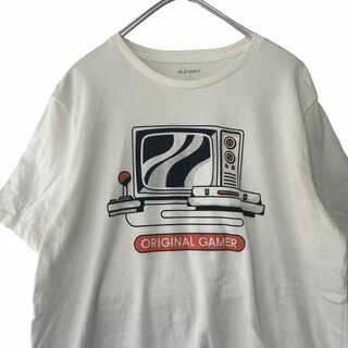 オールドネイビー(Old Navy)のOLD NAVY　ゲームプリント半袖Tシャツ/メンズM　b10(Tシャツ/カットソー(半袖/袖なし))