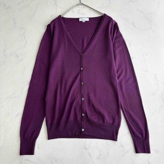 ジョンスメドレー(JOHN SMEDLEY)のJOHN SMEDLEY ウールカーディガン Vネック 長袖(カーディガン)