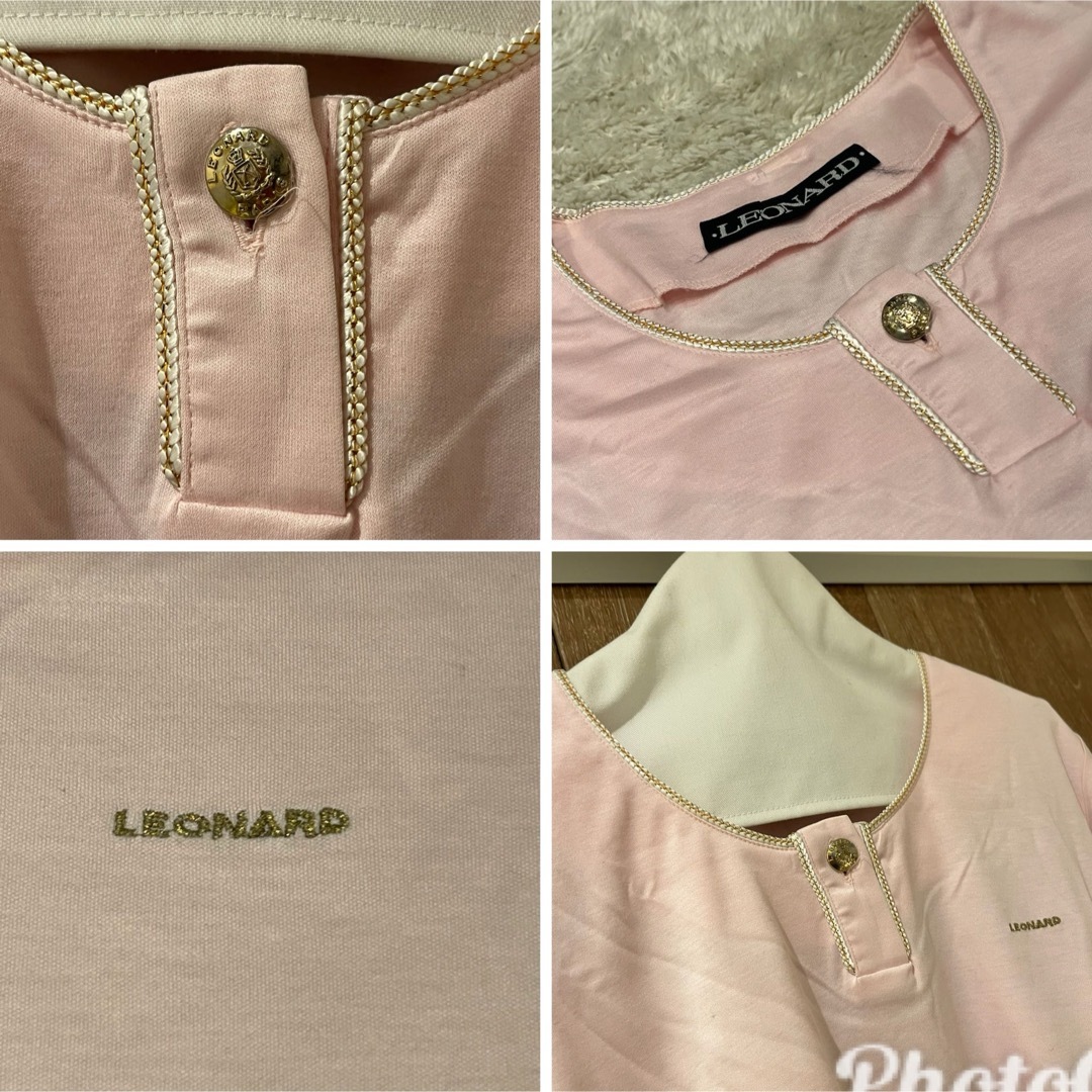 LEONARD(レオナール)のLEONARD レオナール 長袖 カットソー トップス sizeL ピンク レディースのトップス(カットソー(長袖/七分))の商品写真