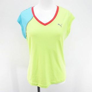 プーマ(PUMA)のプーマ スポーツウェア 半袖 Tシャツ カットソー L 黄 イエロー プリント(その他)