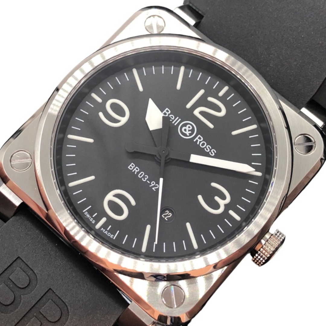 Bell & Ross(ベルアンドロス)の　ベル＆ロス Bell & Ross BR03 ブラックスティール BR03-92-BLC-ST 黒文字盤 ステンレス メンズ 腕時計 メンズの時計(その他)の商品写真