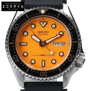 セイコー(SEIKO)のセイコー PYQ019 6458-600A DIVER ダイバー 回転ベゼル オレンジ文字盤 クオーツ(腕時計(アナログ))