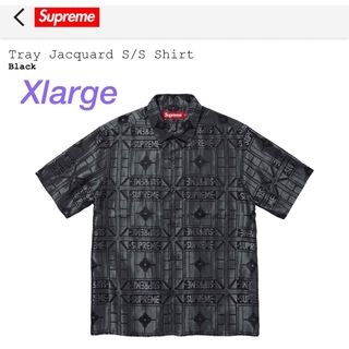 シュプリーム(Supreme)のSupreme Tray Jacquard S/S Shirt Black XL(シャツ)