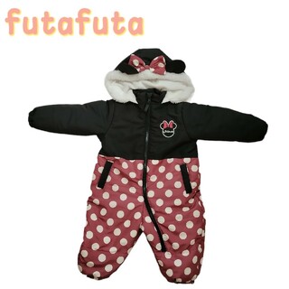 フタフタ(futafuta)のジャンプスーツ ミニー 冬 ディズニー アウター 80 ベビー 赤ちゃん 美品(ジャケット/コート)